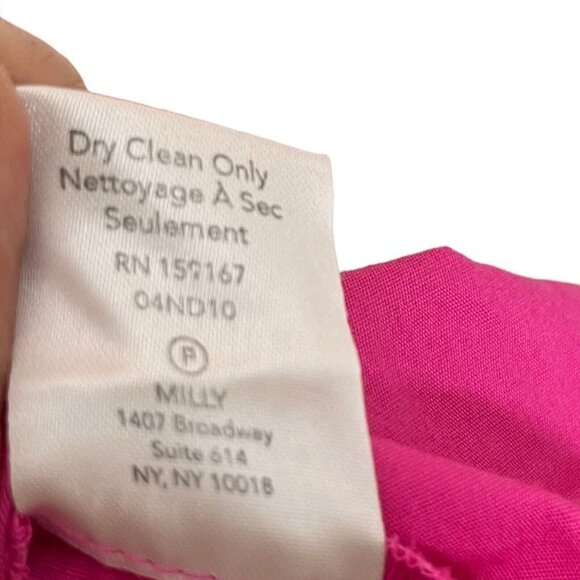 Milly Nicola Colorblock Maxi Dress Pink Orange Women’s Size 4 Cotton Poplin - Picture 11 of 15